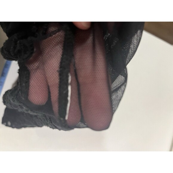 Forever 21 Women’s Black  Tee Shirt Sheer Lace Whimsigoth Witchy Goth Sz Small - Picture 10 of 11